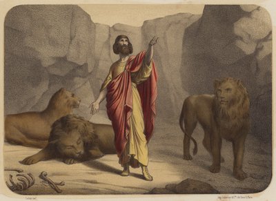 Daniel i lejonhålan av Jean Baptiste Auguste Leloir