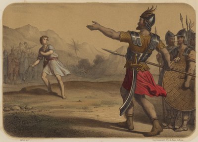 Goliat trotsar David av Jean Baptiste Auguste Leloir
