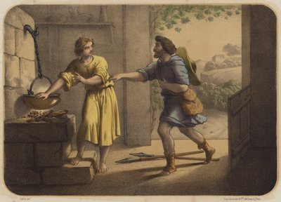 Jakob och Esau av Jean Baptiste Auguste Leloir