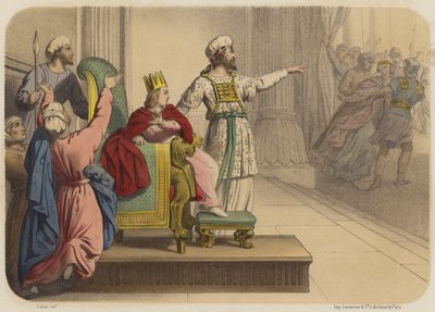 Joash utropar till kung av Jean Baptiste Auguste Leloir