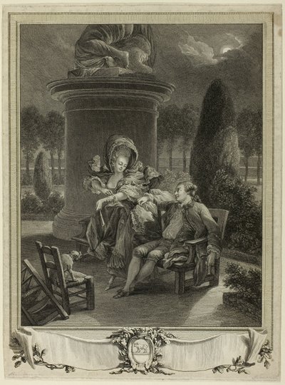 Thuileries-kvällen av Jean Baptiste Blaise Simonet