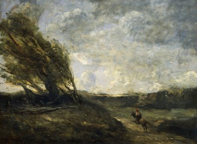 En pust av vind av Jean Baptiste Camille Corot