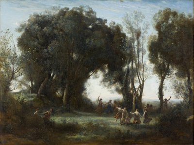 En morgon. Nymfernas dans, 1850 av Jean Baptiste Camille Corot