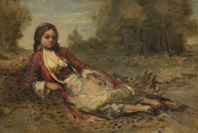 Algerisk kvinna av Jean Baptiste Camille Corot