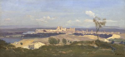 Avignon von Westen von Jean Baptiste Camille Corot