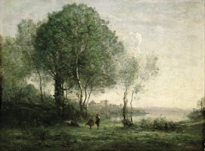 Castel Gandolfo, dansande tyrolska herdar av Jean-Baptiste-Camille Corot