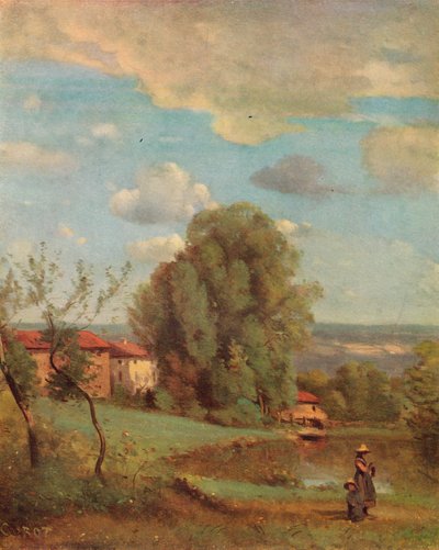 Dardagny, c1855 av Jean Baptiste Camille Corot