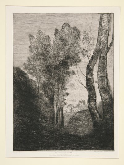 Environs de Rome (nära Rom) av Jean-Baptiste-Camille Corot