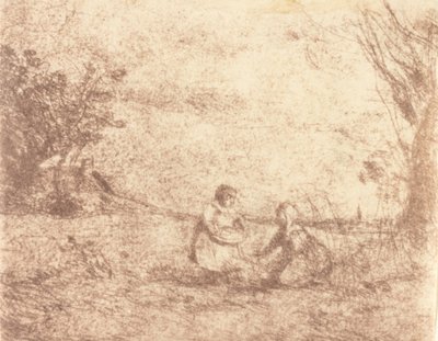 Bauernkinder von Jean Baptiste Camille Corot