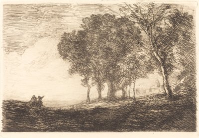 Italienskt landskap av Jean Baptiste Camille Corot