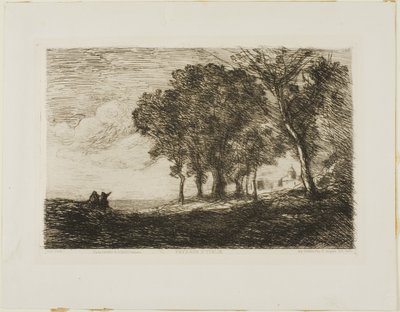 Italienskt landskap av Jean-Baptiste-Camille Corot