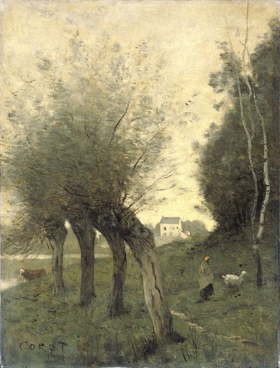 Landskap med Pollard Willows av Jean Baptiste Camille Corot
