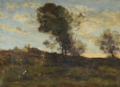 Letzte Sonnenstrahlen, ca. 1870 von Jean Baptiste Camille Corot