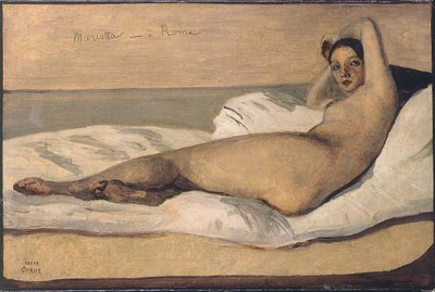 Marietta The Roman Odalisque av Jean Baptiste Camille Corot