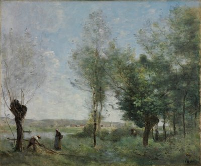 Minne av Coubron - Målning av Jean Baptiste Camille Corot (1796-1875) - 1872 - Olja på duk - 46x55,3 - Szepmuveszeti Muzeum, Budapest av Jean-Baptiste-Camille Corot