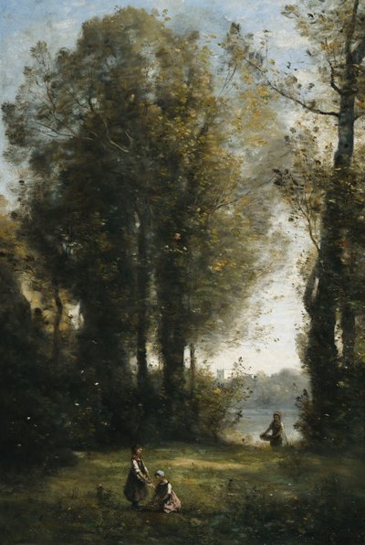 Plocka tusenskönor; Plocka tusenskönor, ca 1865-1870 av Jean Baptiste Camille Corot