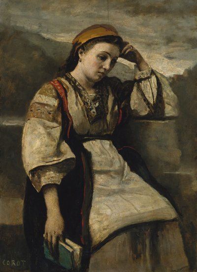 Reverie, ca. 1860-65. av Jean Baptiste Camille Corot