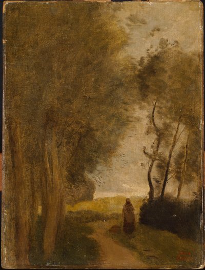 Road at Edge of Wood, ca 1860-65 av Jean-Baptiste-Camille Corot