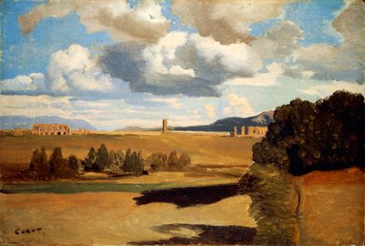 Römische Campagna mit Claudian-Aquädukt von Jean-Baptiste-Camille Corot