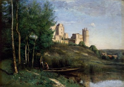 Ruinen des Château de Pierrefonds von Jean Baptiste Camille Corot