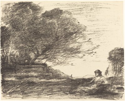 Sappho (Sapho) av Jean Baptiste Camille Corot