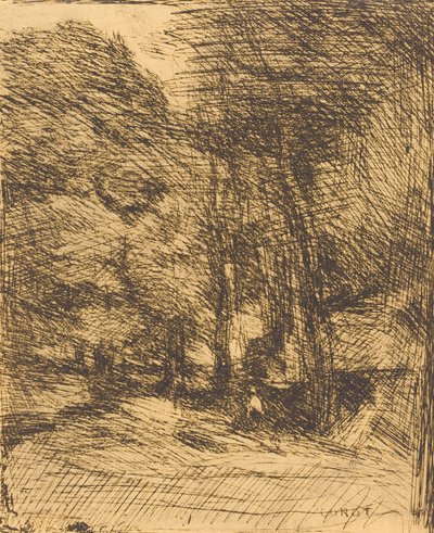 Souvenir av Bas-Breau Souvenir från Bas-Breau, 1858. av Jean Baptiste Camille Corot