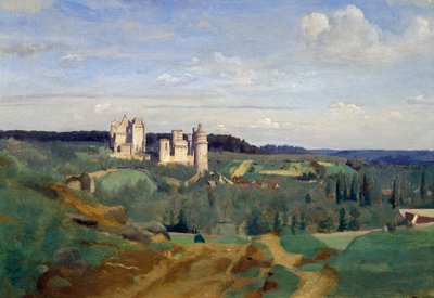 Das Schloss von Pierrefonds von Jean Baptiste Camille Corot