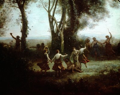 Nymferna dansar... av Jean-Baptiste-Camille Corot