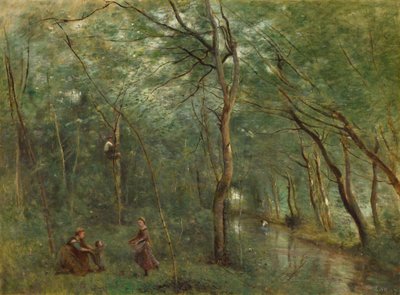 Ålsamlarna, 18601865. av Jean-Baptiste-Camille Corot