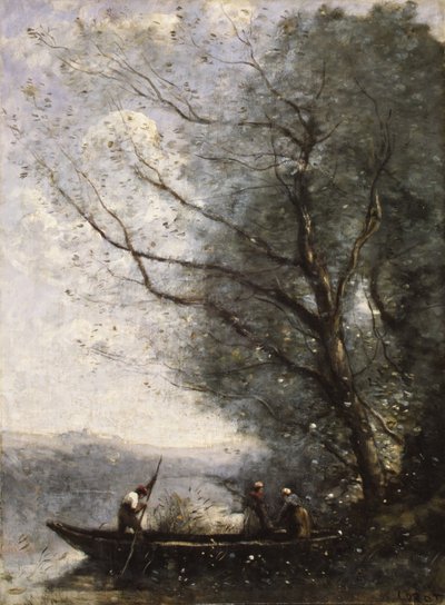 Färjemannen, ca 1865 (olja på duk) av Jean Baptiste Camille Corot