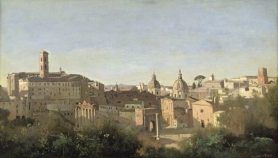 Das Forum vom Farnese-Garten aus gesehen, Rom von Jean Baptiste Camille Corot