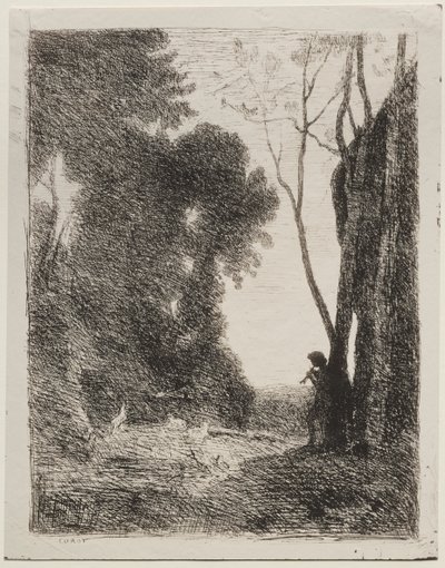 Den lilla herden av Jean-Baptiste-Camille Corot