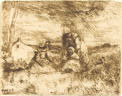 Lillasystern av Jean Baptiste Camille Corot