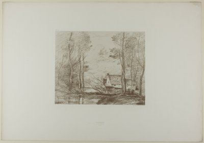 Die Mühle in Cuincy, in der Nähe von Douai von Jean-Baptiste-Camille Corot