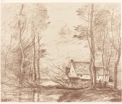 Die Mühle von Cuincy, in der Nähe von Douai von Jean Baptiste Camille Corot