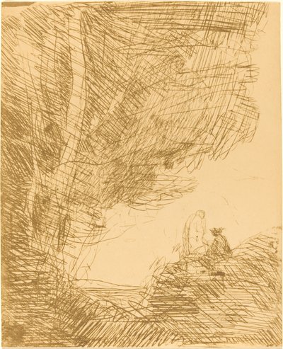 Poeten och hans musa (Le Poete et la muse) av Jean Baptiste Camille Corot