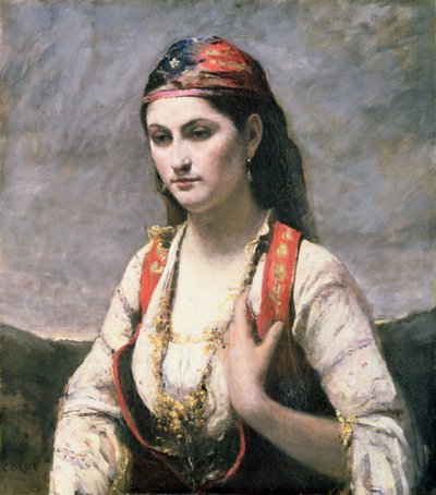 Den unga kvinnan från Albano, 1872 av Jean Baptiste Camille Corot