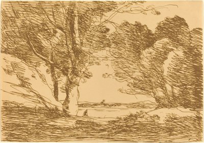 Tower on the Horizon of a Lake Tour a l