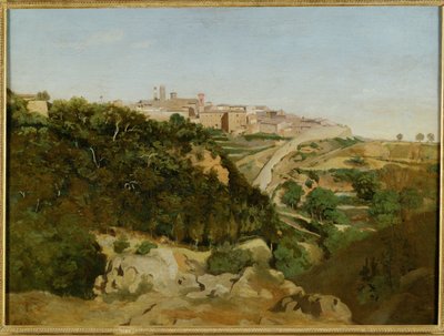 Volterra, le municipe - Volterra, Italien ... av Jean-Baptiste-Camille Corot