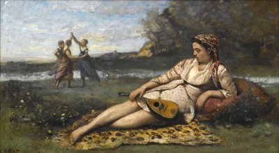 Junge Frauen von Sparta von Jean-Baptiste-Camille Corot