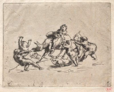 Bacchanal med barn och åsna. av Jean Baptiste Carpeaux