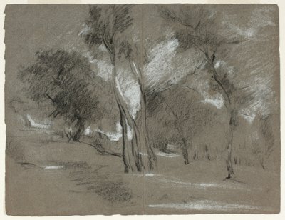Landskap med träd av Jean Baptiste Carpeaux