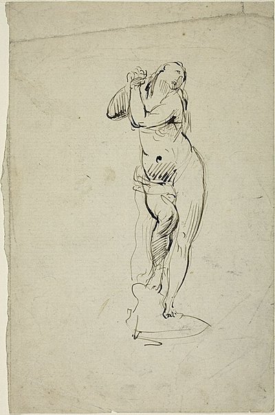 Stående kvinna med knäppta händer av Jean Baptiste Carpeaux