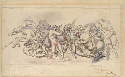 Start av Barberihästarnas lopp, Rom, 1860. av Jean Baptiste Carpeaux