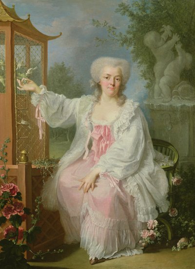 Porträtt av en dam vid en pagod av Jean Baptiste Charpentier