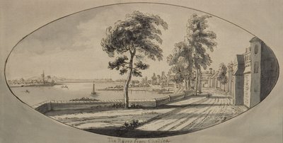 Themsen från Chelsea (wc) av Jean Baptiste Claude Chatelain