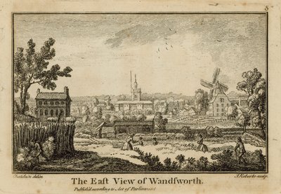 Den östliga utsikten över Wandsworth av Jean Baptiste Claude Chatelain