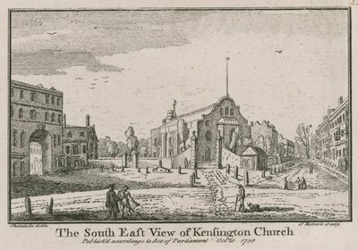 Den sydöstra utsikten över Kensington Church av Jean Baptiste Claude Chatelain