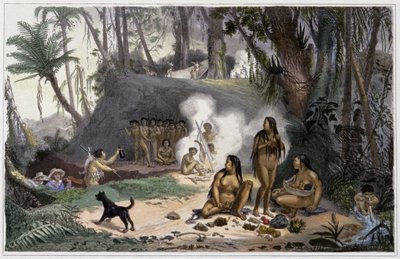 Indianer i Brasilien av Jean Baptiste Debret