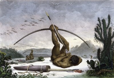 Indianer som drar bågen av Jean Baptiste Debret